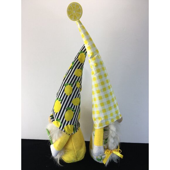 Lemon Gnomme Plush Kitchen Home Decor Weighted Sitter 15” & 14” Tall - Picture 6 of 16